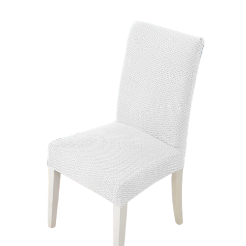 Housse de chaise <br> en Jacquard Blanche