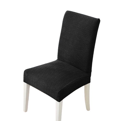 Housse de chaise <br> en Jacquard Noir