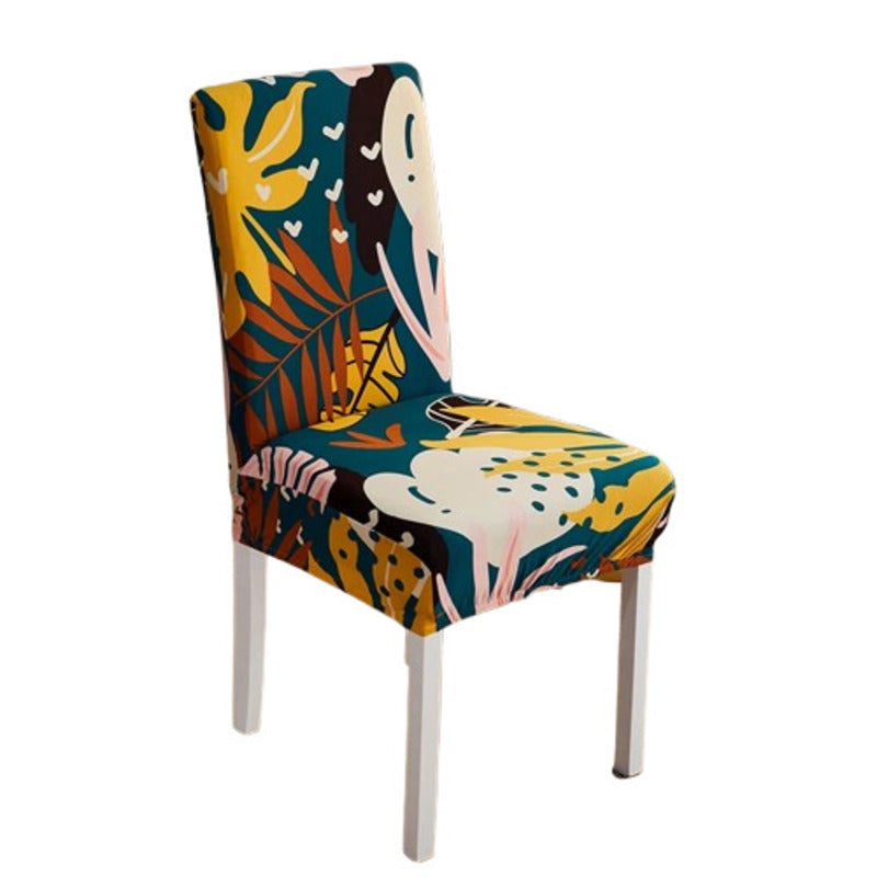 Housse de Chaise Extensible <br> Florale Jaune