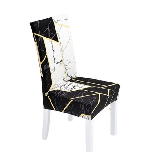 Housse de Chaise Extensible <br>  Géométrique Marbre