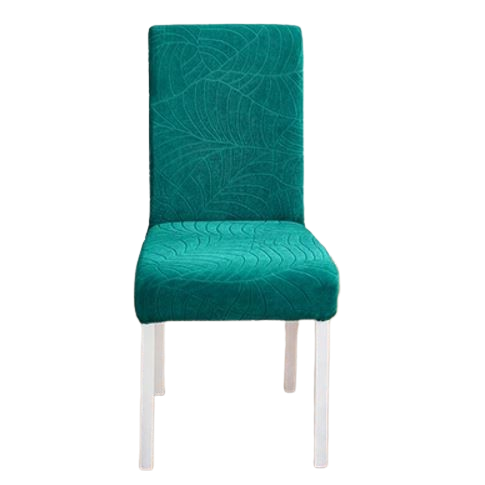 Housse de Chaise Extensible <br> Jacquard Vert Emeraude