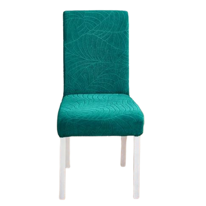 Housse de Chaise Extensible <br> Jacquard Vert Emeraude