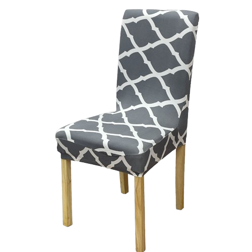 Housse de chaise <br> Géométrique Gris