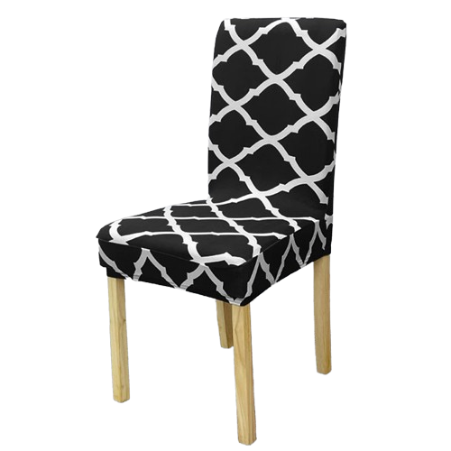 Housse de chaise <br> Géométrique Noir