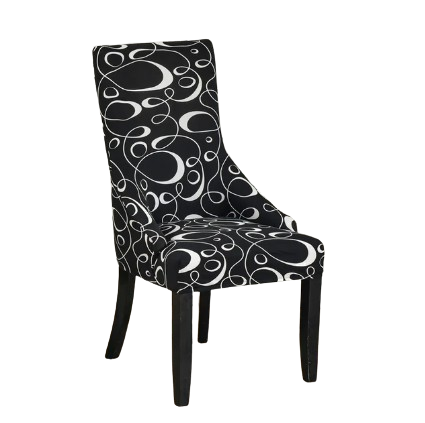 Housse de chaise Inclinée  <br> Noir et Blanc