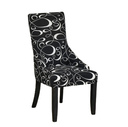 Housse de chaise Inclinée  <br> Noir et Blanc
