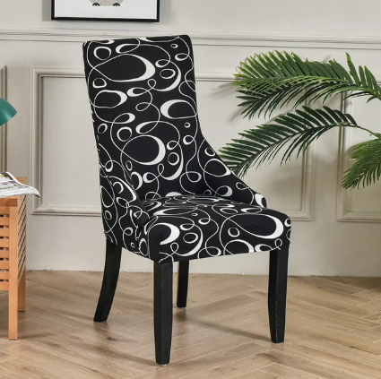 Housse de chaise Inclinée  <br> Noir et Blanc
