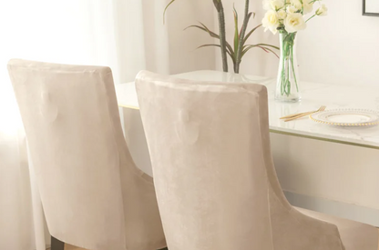 Housse de chaise <br> Inclinée Velours Beige