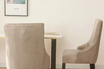 Housse de chaise <br> Inclinée Velours Beige
