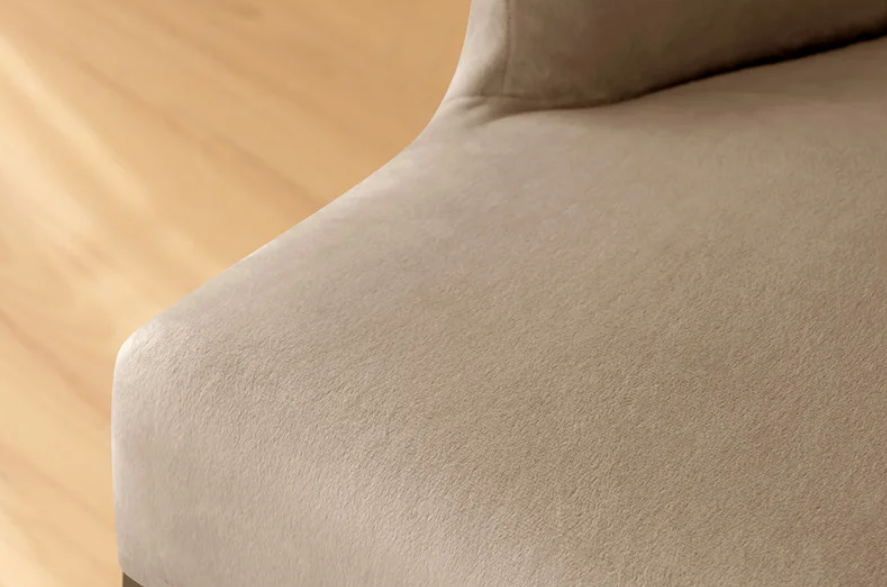 Housse de chaise <br> Inclinée Velours Beige