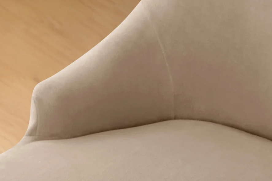 Housse de chaise <br> Inclinée Velours Beige