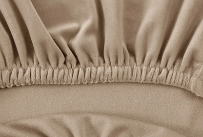 Housse de chaise <br> Inclinée Velours Beige