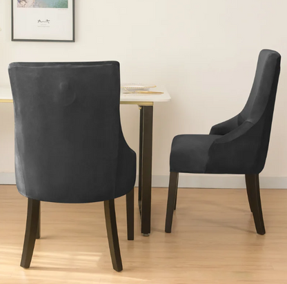 Housse de chaise <br> Inclinée Velours Gris