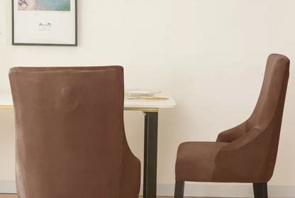 Housse de chaise <br> Inclinée Velours Marron