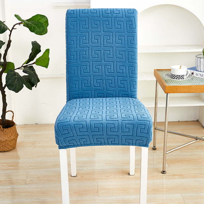 Housse de chaise <br>  Labyrinthe Bleu