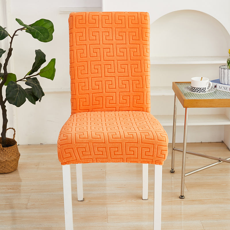 Housse de chaise <br>  Labyrinthe Orange