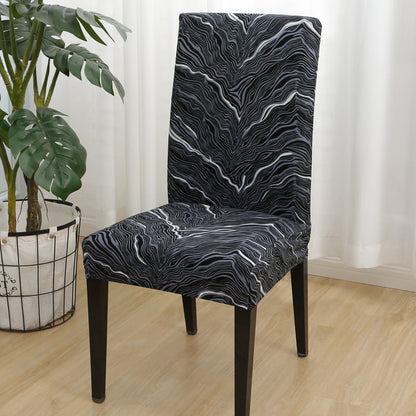 Housse de chaise <br> marbre noir