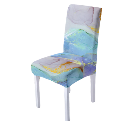Housse de chaise <br> Marbrée Colorée
