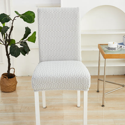 Housse de chaise <br> Ondulation Gris Clair