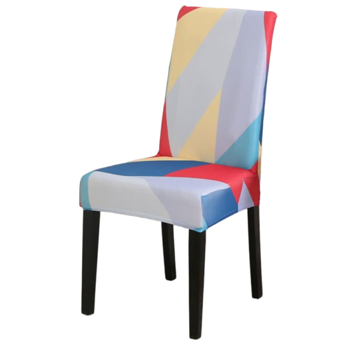 Housse de chaise <br> prisme coloré
