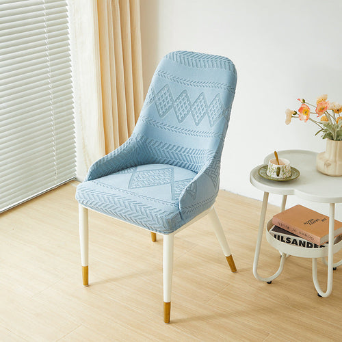 Housse chaise Scandinave avec Accoudoirs Géométrique Bleu