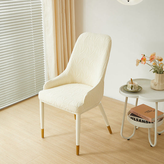 Housse chaise Scandinave avec Accoudoirs Plume Crème