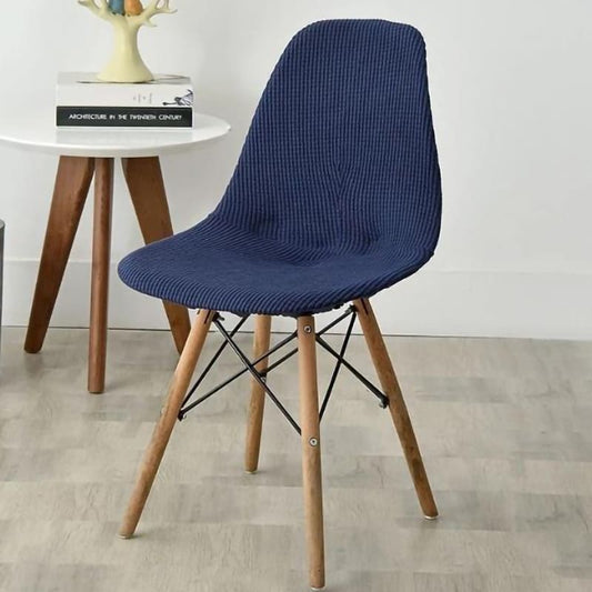 Housse chaise Scandinave <br> Côtelée Bleu Marine