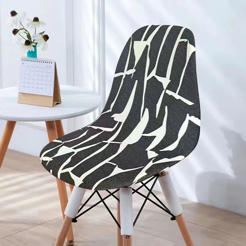 Housse chaise Scandinave <br> Graphique Noire