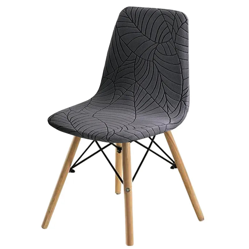 Housse chaise Scandinave <br> Jacquard Gris Foncé