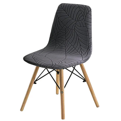 Housse chaise Scandinave <br> Jacquard Gris Foncé