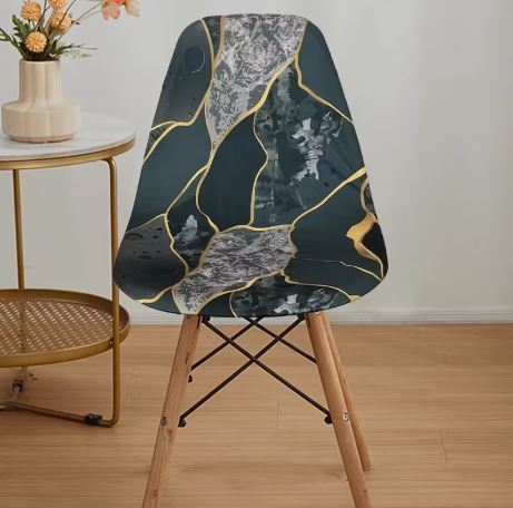 Housse chaise Scandinave <br> Marbrée