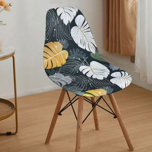 Housse chaise Scandinave <br> Monstera Anthracite
