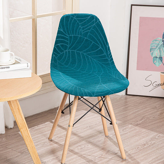 Housse chaise Scandinave <br> Monstera Bleu Turquoise