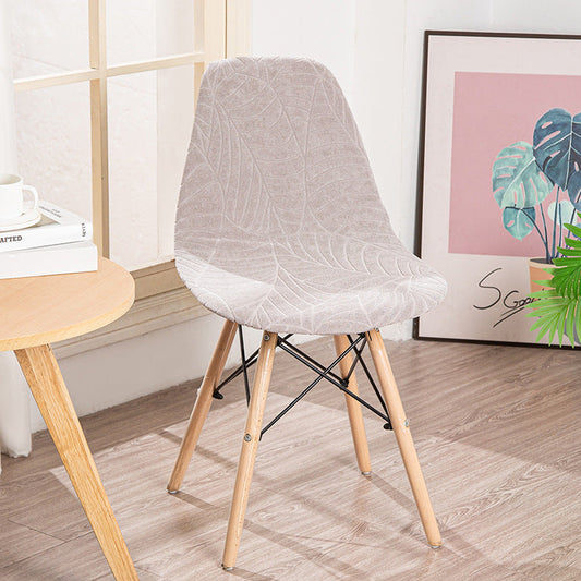Housse chaise Scandinave <br> Monstera Gris Clair
