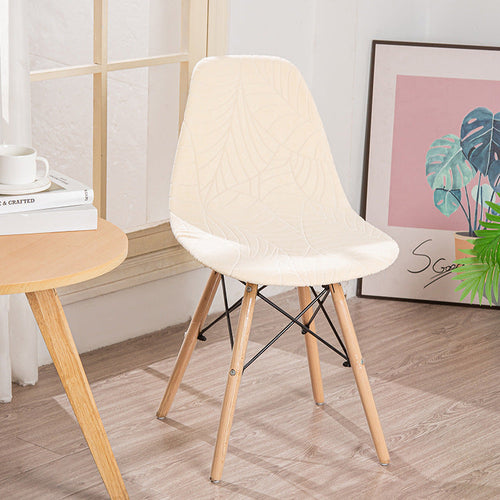 Housse chaise Scandinave <br> Monstera Ivoire