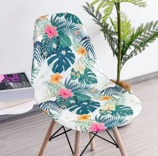 Housse chaise Scandinave <br> Monstera Lagon
