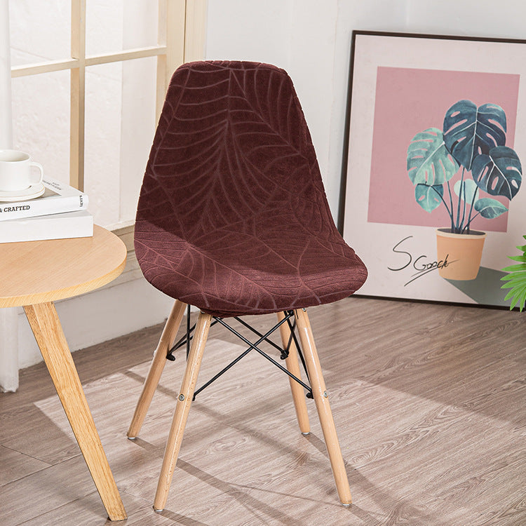 Housse chaise Scandinave <br> Monstera Marron