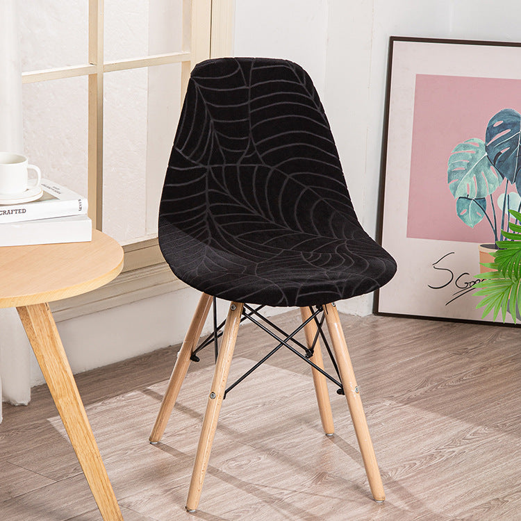 Housse chaise Scandinave <br> Monstera Noire