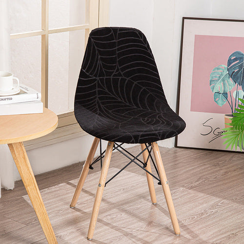 Housse chaise Scandinave <br> Monstera Noire