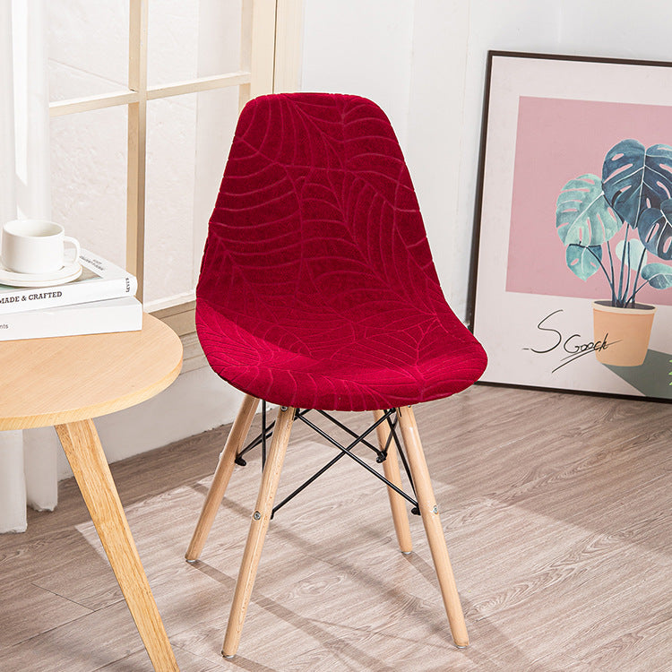 Housse chaise Scandinave <br> Monstera Rouge