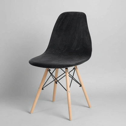 Housse Chaise Scandinave en Velours - Noir - Décoration et Rénovation