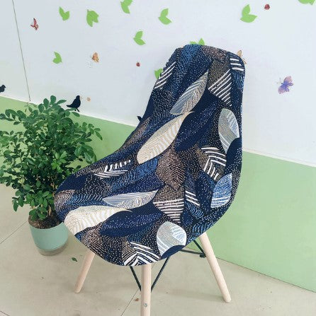 Housse chaise Scandinave <br> Plume Bleue