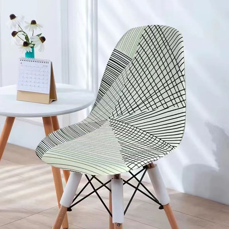 Housse chaise Scandinave <br> Quadrillée