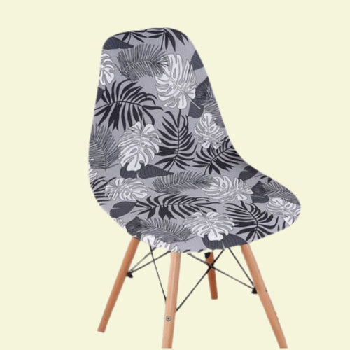Housse chaise Scandinave <br> Tropicale Grise