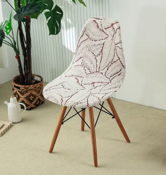 Housse chaise Scandinave <br> Végétale Rouge