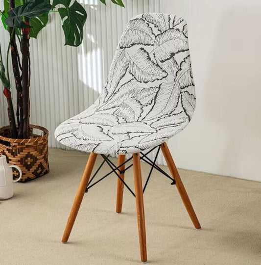 Housse chaise Scandinave <br> Végétale Vert Foncé