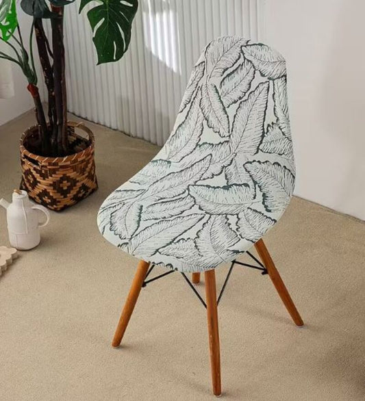 Housse chaise Scandinave <br> Végétale Verte