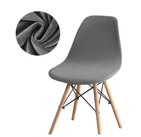 Housse chaise Scandinave <br> Velours Gris