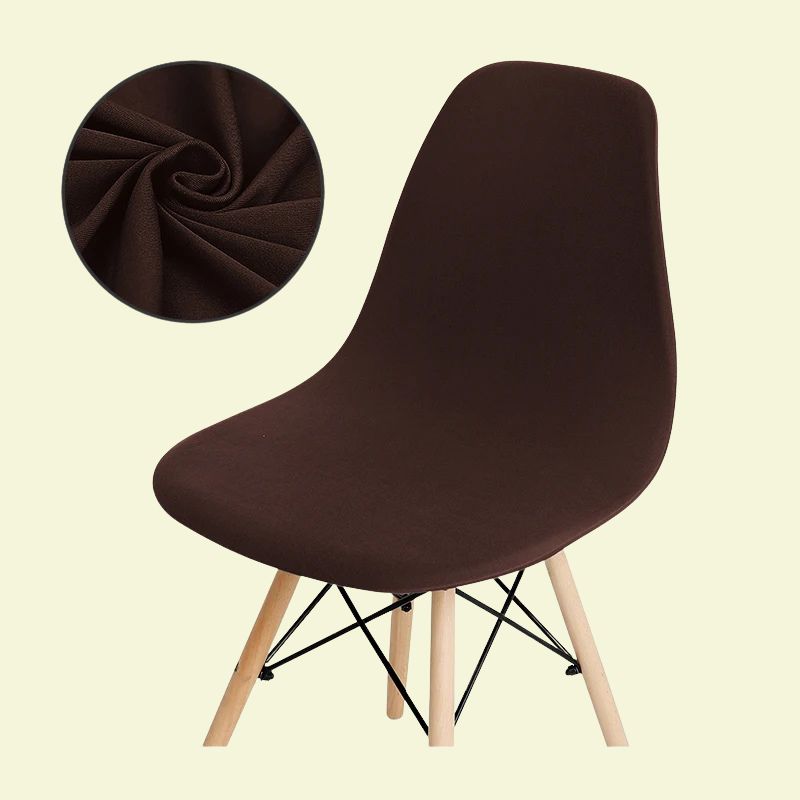 Housse chaise Scandinave <br> Velours Marron Foncé