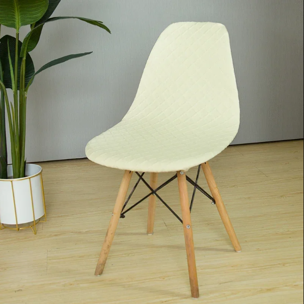 Housse chaise Scandinave <br> Jacquard Blanc